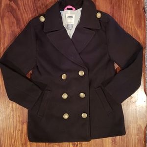Old Navy S 6/7 black Pea Coat